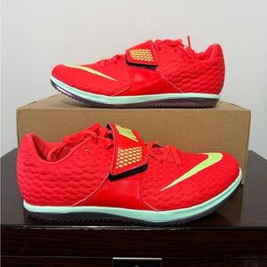 Nike Zoom High Jump Elite Track & Field Spikes Men's Size 9.5 FZ9636-600 Crimson